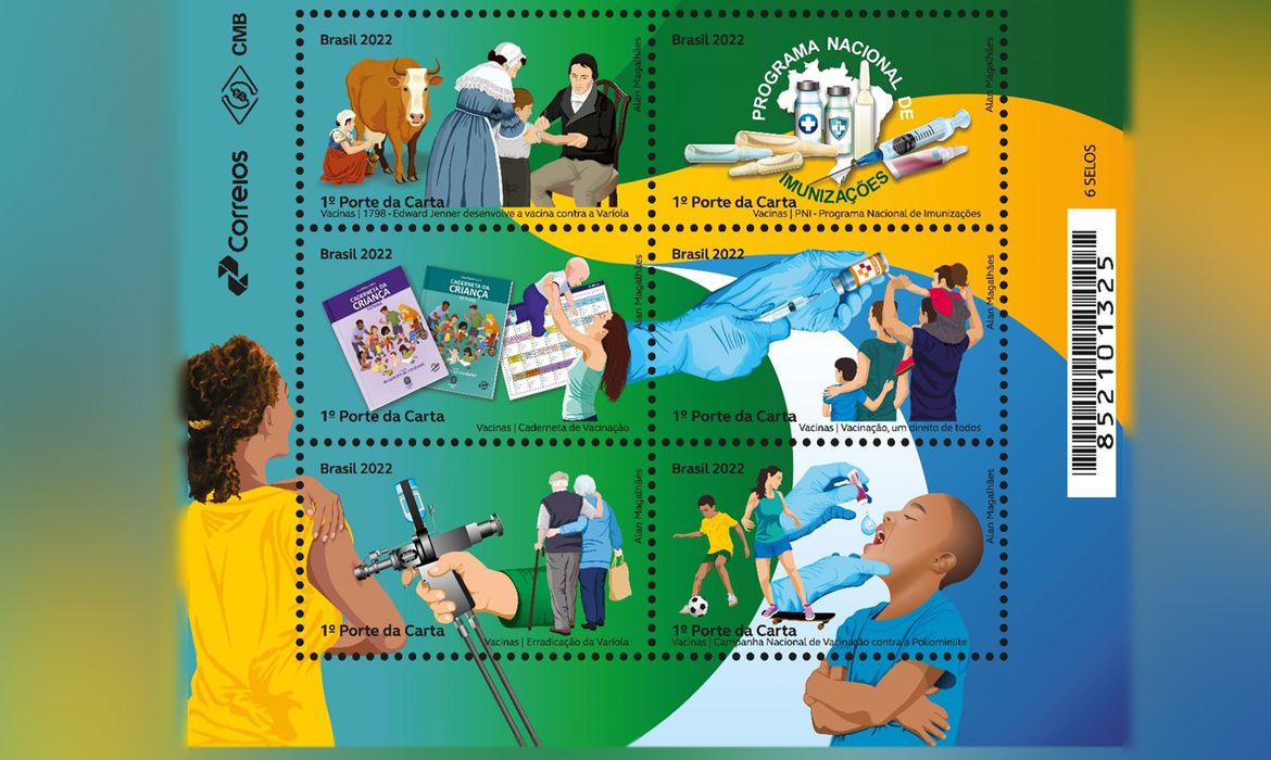 Selos para incentivar a vacinação esgotam na loja virtual dos Correios