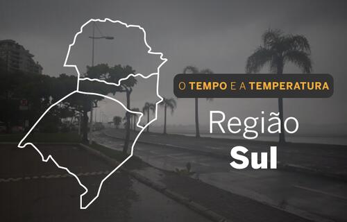 PREVISÃO DO TEMPO: alerta de pancadas de chuvas isoladas no Sul do país, nesta segunda-feira (19)