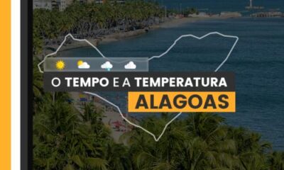 PREVISÃO DO TEMPO: quarta-feira (21) com possibilidade de chuva em Alagoas