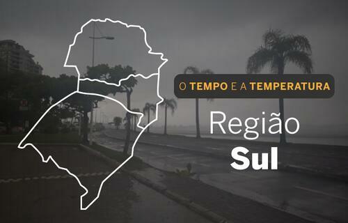 PREVISÃO DO TEMPO: segunda-feira (5) de muitas nuvens e possibilidade de chuva na maior parte da região Sul