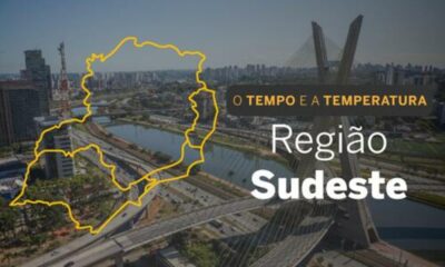 PREVISÃO DO TEMPO: Sudeste segue sem previsão de chuva, nesta segunda-feira (16)