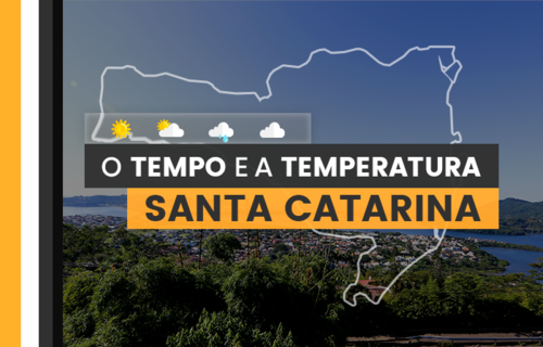 PREVISÃO DO TEMPO: em SC, alerta para declínio de temperaturas, tempestades e ventos costeiros