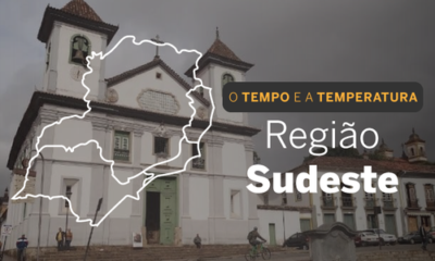 PREVISÃO DO TEMPO: Sudeste tem alerta de chuvas intensas neste sábado (5)