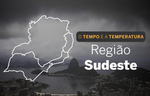 PREVISÃO DO TEMPO: Sudeste deve ter muitas nuvens com pancadas de chuvas nesta quinta-feira (7)