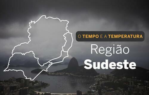 PREVISÃO DO TEMPO: Sudeste terá domingo (2) com chuva intensa em boa parte da região